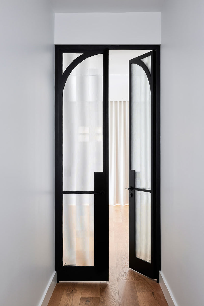 Arch Steel Frame Glass Hinge Doors Galvanised FPS50 Profile Zen Do Zen Doors