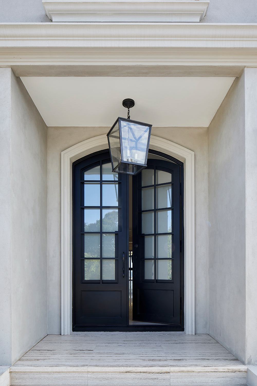 Wrought Iron Hinge Entry Doors - Galvanised - Zen Doors & Windows