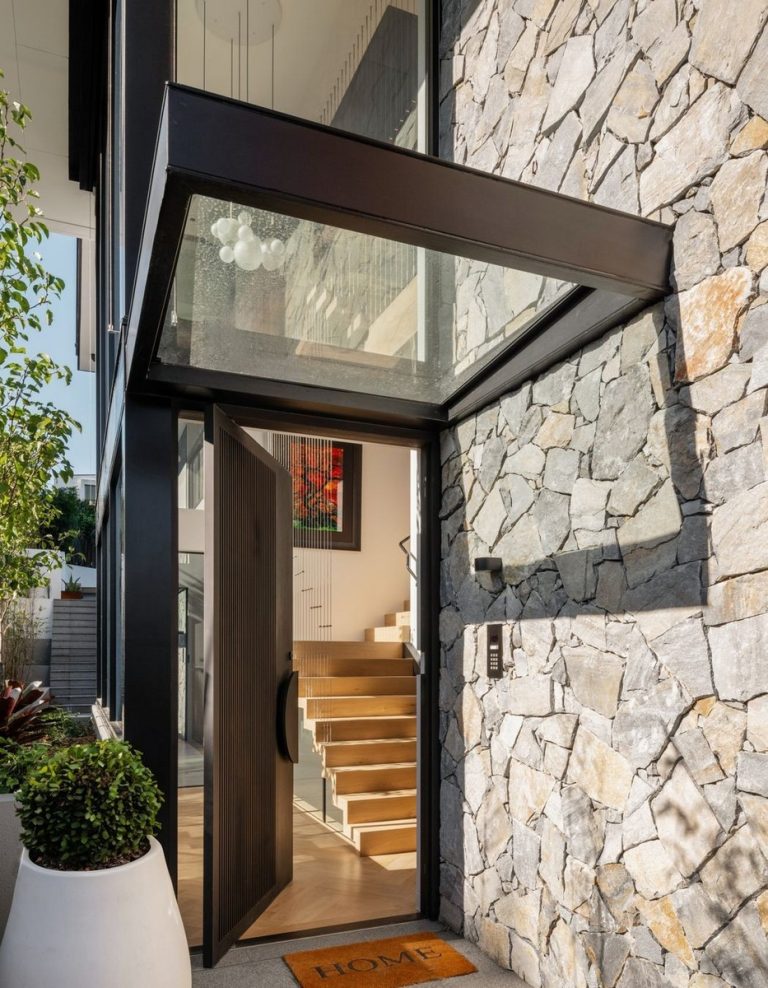Zen Doors Iron Batten Pivot Entry Doors - Galvanised - Zen Doors & Windows