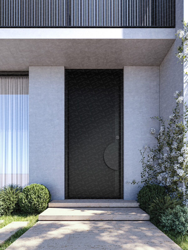 Zen Batten Edge Iron Hinge Entry Door (Left Hand) - Galvanised - Zen Doors & Windows