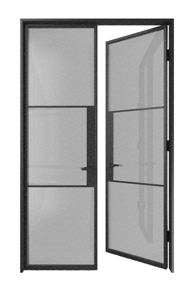 Zen 3Lite Internal Steel Frame Glass Double Doors – Right Hand ...