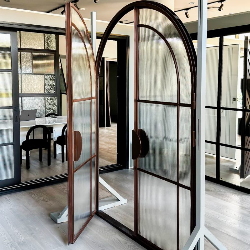 Arch Steel Frame Glass Hinge Doors - Galvanised W40 Profile - Zen Doors ...