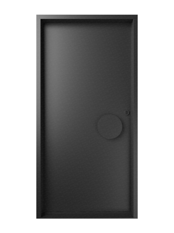 Zen Minimal Iron Hinge Entry Door – Left Hand | Galvanised FWA50