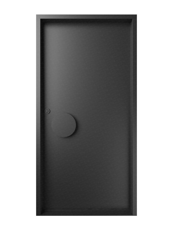 Zen Minimal Iron Hinge Entry Door – Right Hand | Galvanised FWA50