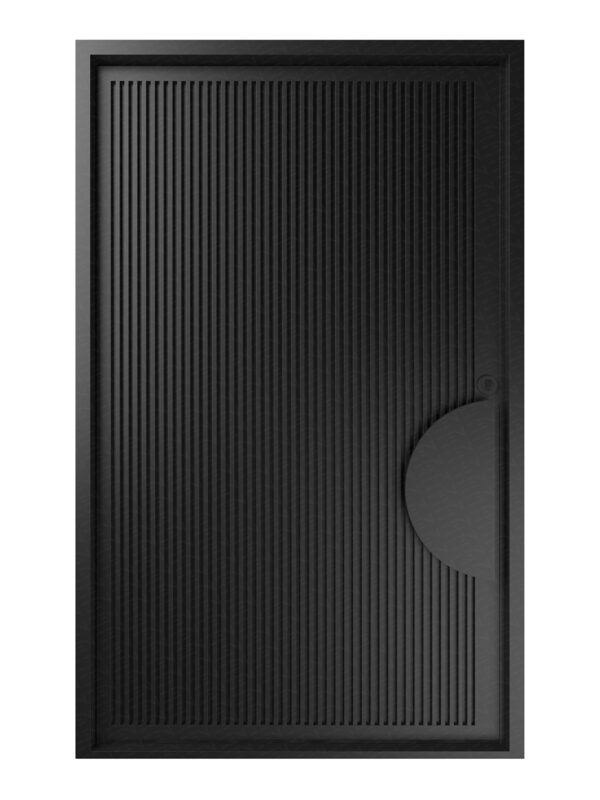 Zen Batten Edge Iron Pivot Entry Door - Left Hand | Galvanised FWA50